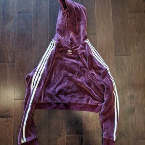 Adidas Velvet Maroon Hoodie